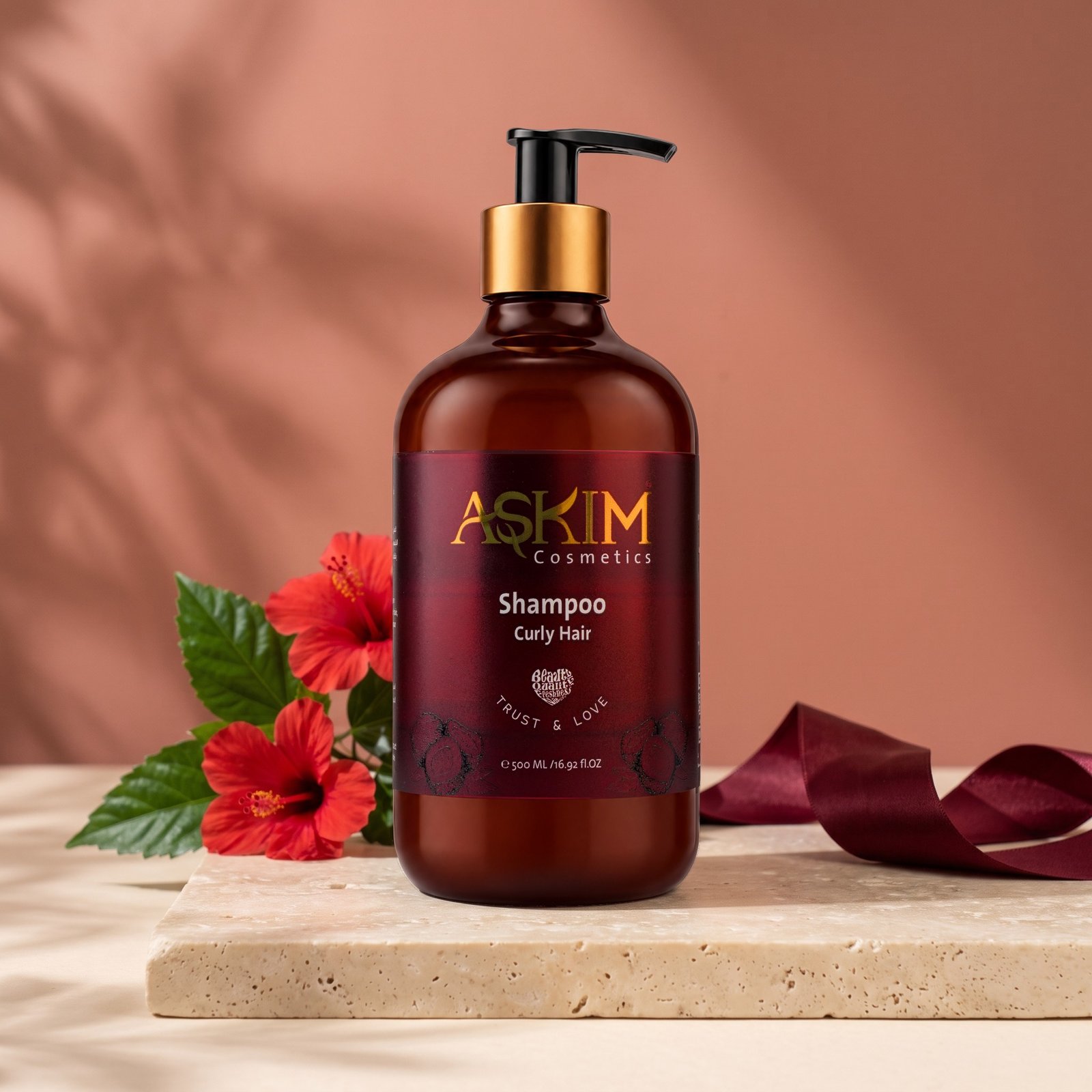 Curly Hair Shampoo 500ml bottle by Askim Cosmetics