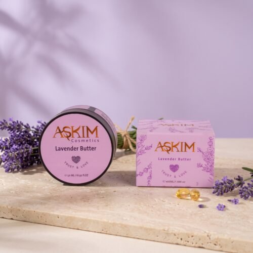 Lavender Butter 50g jar and box by Askim Cosmetics